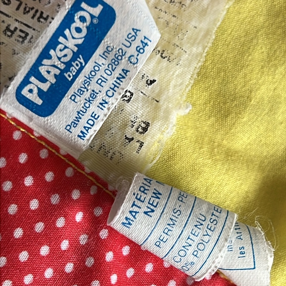 VINTAGE Playskool baby Fold n’ go activity quilt 1987 Playskool Inc. Hasbro - Picture 10 of 12